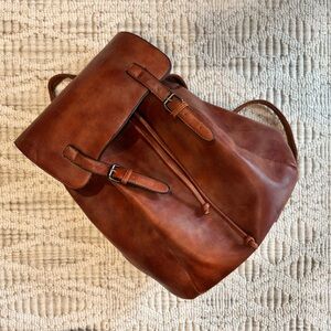 vegan leather backpack